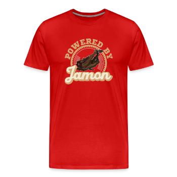 Jamon Vorspeise Spanien Tapas Küche Shcinken Essen - Männer Premium Bio T-Shirt - Rot - Vorne - Damien (186cm)