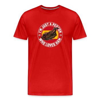 Jamon Andalusien Tradition Spanien Küche Spanisch - Männer Premium Bio T-Shirt - Rot - Vorne - Damien (186cm)