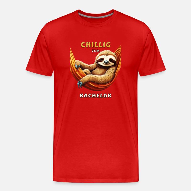 FAULTIER CHILLIG ZUM BACHELOR - Männer Premium Bio T-Shirt - Rot
