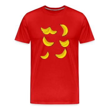 Banana Banana Fruit Fruit Exotic - Men's Premium Organic T-Shirt - red - Front - Damien (186cm)