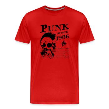 38 ans et toujours punk, Punks pas morts, Punk - T-shirt bio Premium Homme - rouge - Devant - Damien (186cm)