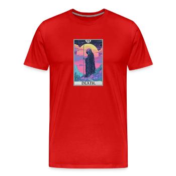 Carte de Tarot, Carte de Tarot, Mort - T-shirt bio Premium Homme - rouge - Devant - Damien (186cm)