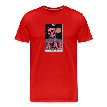 Carte de Tarot, Carte de Tarot, Mort - T-shirt bio Premium Homme - rouge - Devant - Damien (186cm)