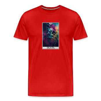 Carte de Tarot, Carte de Tarot, Mort - T-shirt bio Premium Homme - rouge - Devant - Damien (186cm)