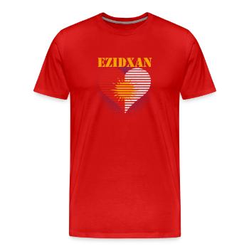 Eziden Ezidchan Jesiden National Flagge Kurde - Männer Premium Bio T-Shirt - Rot - Vorne - Damien (186cm)