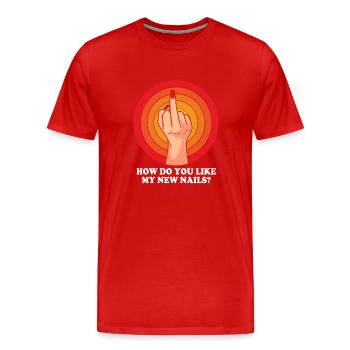 Kosmetikerin - Männer Premium Bio T-Shirt - Rot - Vorne - Damien (186cm)