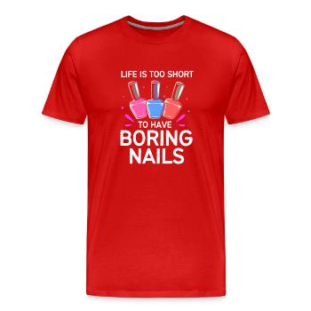 Kosmetikerin - Männer Premium Bio T-Shirt - Rot - Vorne - Damien (186cm)