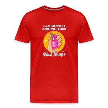 Kosmetikerin - Männer Premium Bio T-Shirt - Rot - Vorne - Damien (186cm)