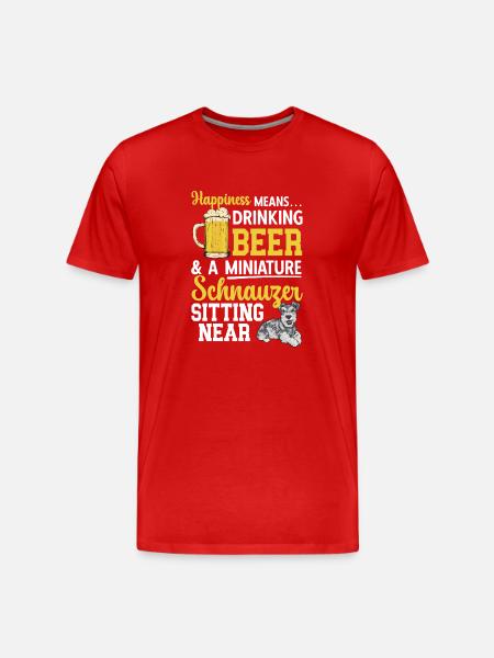 Miniature Schnauzer Dog Schnauzer - Men's Premium Organic T-Shirt - red