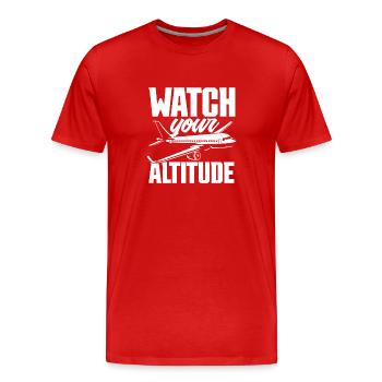 Pilot Pilot Gift Saying - Men's Premium Organic T-Shirt - red - Front - Damien (186cm)