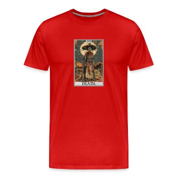 Carte de Tarot, Carte de Tarot, Mort - T-shirt bio Premium Homme - rouge - Devant - Damien (186cm)