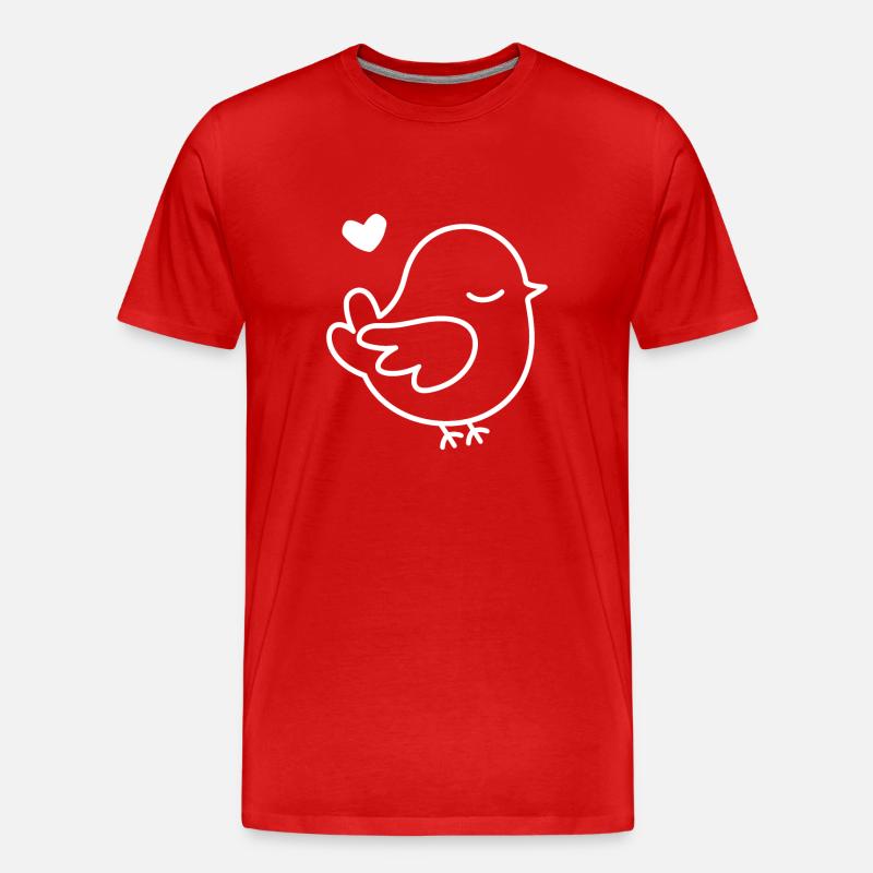 Taube - Männer Premium Bio T-Shirt - Rot