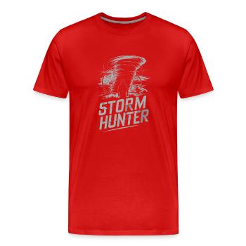 Erlebe Die Faszinierende Welt Des Tornadojagens - Männer Premium Bio T-Shirt - Rot - Vorne - Damien (186cm)