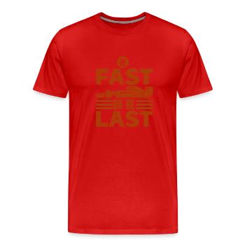 Car Classic Car - Men's Premium Organic T-Shirt - red - Front - Damien (186cm)