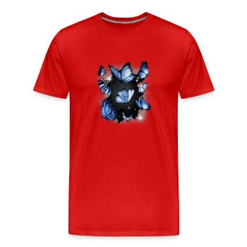 Papillons Papillon Insecte Insectes - T-shirt bio Premium Homme - rouge - Devant - Damien (186cm)