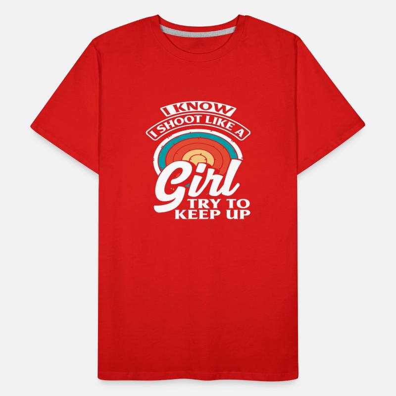 Bogen Mädchen Bogenschießen Männer Premium Bio T-Shirt