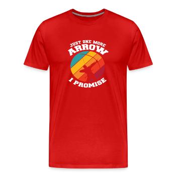 Arrow Bow Retro Archery - Men's Premium Organic T-Shirt - red - Front - Damien (186cm)