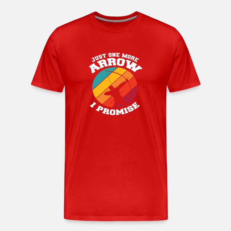 Pfeil Bogen Retro Bogenschießen - Männer Premium Bio T-Shirt - Rot