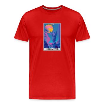 Tarotkarten Tarotkarte 20 Judgment Gericht - Männer Premium Bio T-Shirt - Rot - Vorne - Damien (186cm)