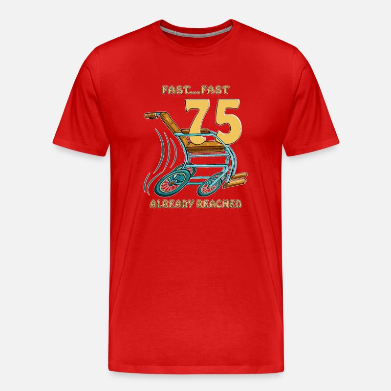 BIRTHDAY FAST...FAST 75 ALREADY REACHED - Männer Premium Bio T-Shirt - Rot