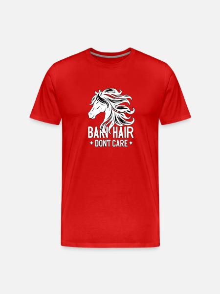 Scheunenhaar ist egal - Männer Premium Bio T-Shirt - Rot