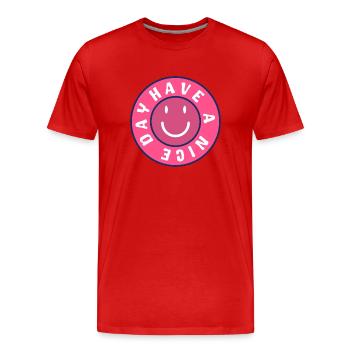 Have a nice day pinky - Men's Premium Organic T-Shirt - red - Front - Damien (186cm)