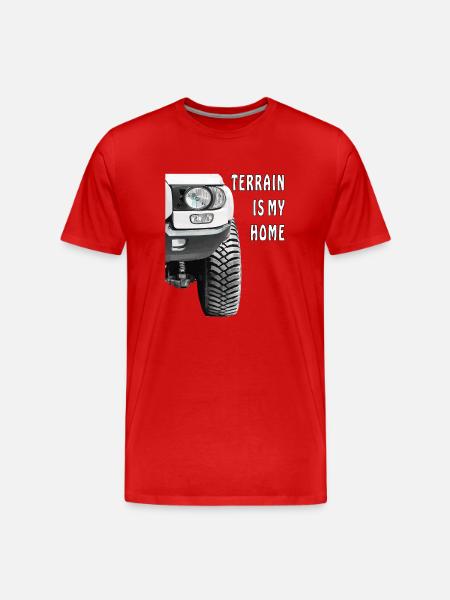 AUTO TERRAIN IS MY HOME - Men's Premium Organic T-Shirt - red