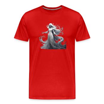 Gruseliges Halloween-partykostüm Banshee - T-shirt bio Premium Homme - rouge - Devant - Damien (186cm)