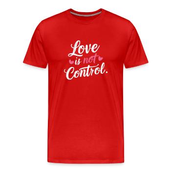 Sensibilisation à la violence domestique - T-shirt bio Premium Homme - rouge - Devant - Damien (186cm)