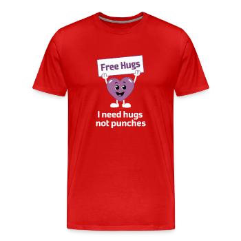 Sensibilisation à la violence domestique - T-shirt bio Premium Homme - rouge - Devant - Damien (186cm)