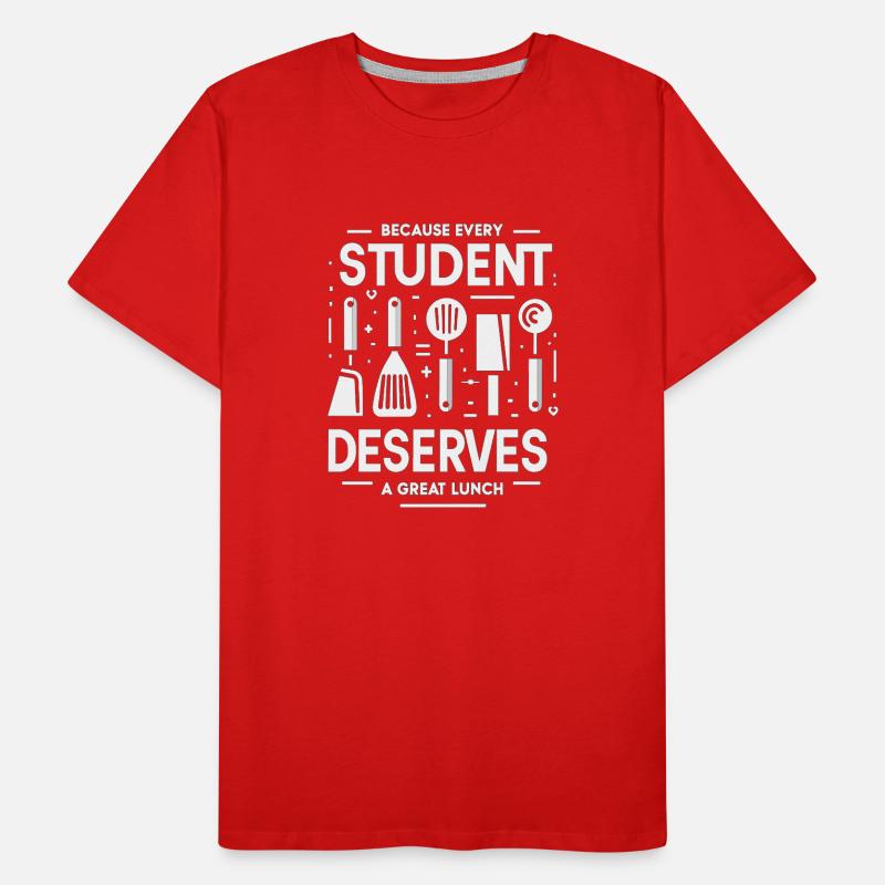 Weil jeder Schüler ein gutes Mittagessen verdient Männer Premium Bio T-Shirt