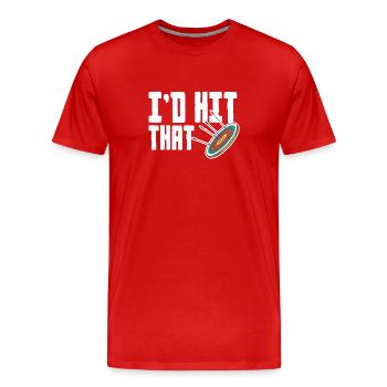 Bogenschießen Schütze - Männer Premium Bio T-Shirt - Rot - Vorne - Damien (186cm)