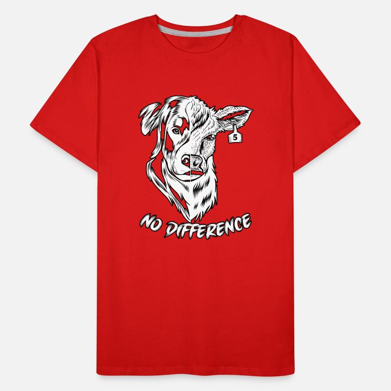 Aucune différence entre la vache et le chien T-shirt bio Premium Homme