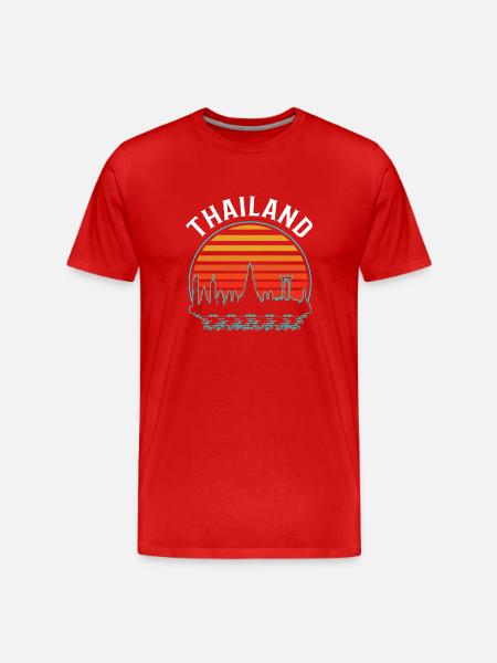 Thailand Thai Language - Men's Premium Organic T-Shirt - red