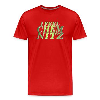 JE ME SENS CHEMNITZ - T-shirt bio Premium Homme - rouge - Devant - Damien (186cm)