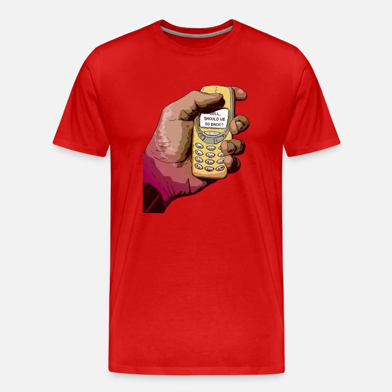 Should we go back - Männer Premium Bio T-Shirt - Rot