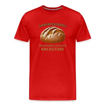 PAIN PAIN AU LEVAIN PAIN ART - T-shirt bio Premium Homme - rouge - Devant - Damien (186cm)