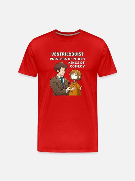 VENTRILOQUIST MASTERS OF MIRTH KINGS - Men's Premium Organic T-Shirt - red