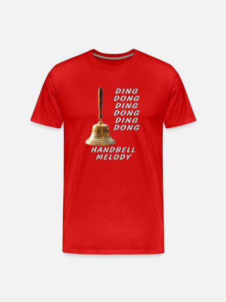 DING DONG HANDBELL MELODY - Men's Premium Organic T-Shirt - red