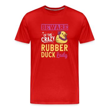 Rubber Duck Rubber Duck - Men's Premium Organic T-Shirt - red - Front - Damien (186cm)