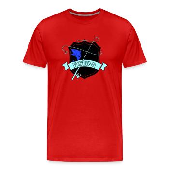 Copie des armoiries de la pêche - T-shirt bio Premium Homme - rouge - Devant - Damien (186cm)