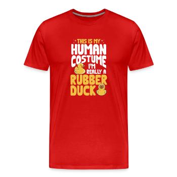 Rubber Duck Rubber Duck - Men's Premium Organic T-Shirt - red - Front - Damien (186cm)