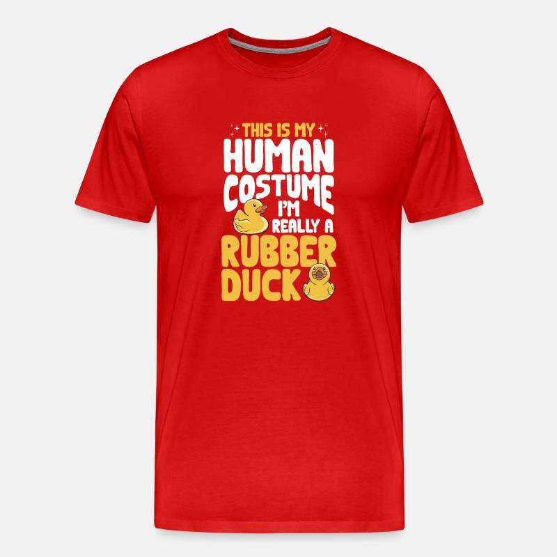 Quietscheentchen Quietscheente Gummiente - Männer Premium Bio T-Shirt - Rot