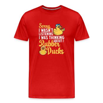 Rubber Duck Rubber Duck - Men's Premium Organic T-Shirt - red - Front - Damien (186cm)