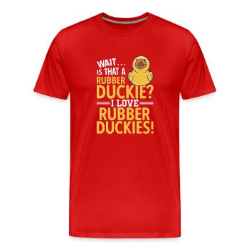 Rubber Duck Rubber Duck - Men's Premium Organic T-Shirt - red - Front - Damien (186cm)