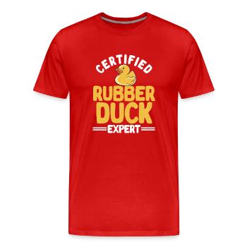 Rubber Duck Rubber Duck - Men's Premium Organic T-Shirt - red - Front - Damien (186cm)
