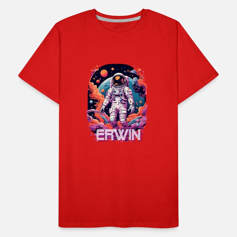 ERWIN - Beautiful boy name with cool astronaut Men's Premium Organic T-Shirt