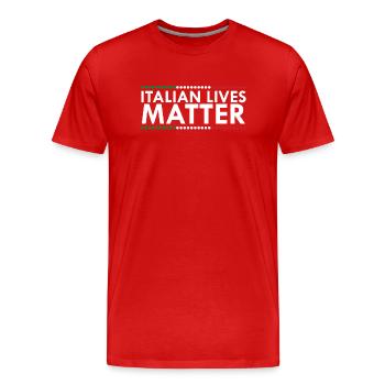 Italian Lives Matter - Men's Premium Organic T-Shirt - red - Front - Damien (186cm)