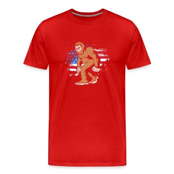 Fourth of July National Colors National Day United States - Men's Premium Organic T-Shirt - red - Front - Damien (186cm)