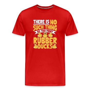 Rubber Duck Rubber Duck - Men's Premium Organic T-Shirt - red - Front - Damien (186cm)